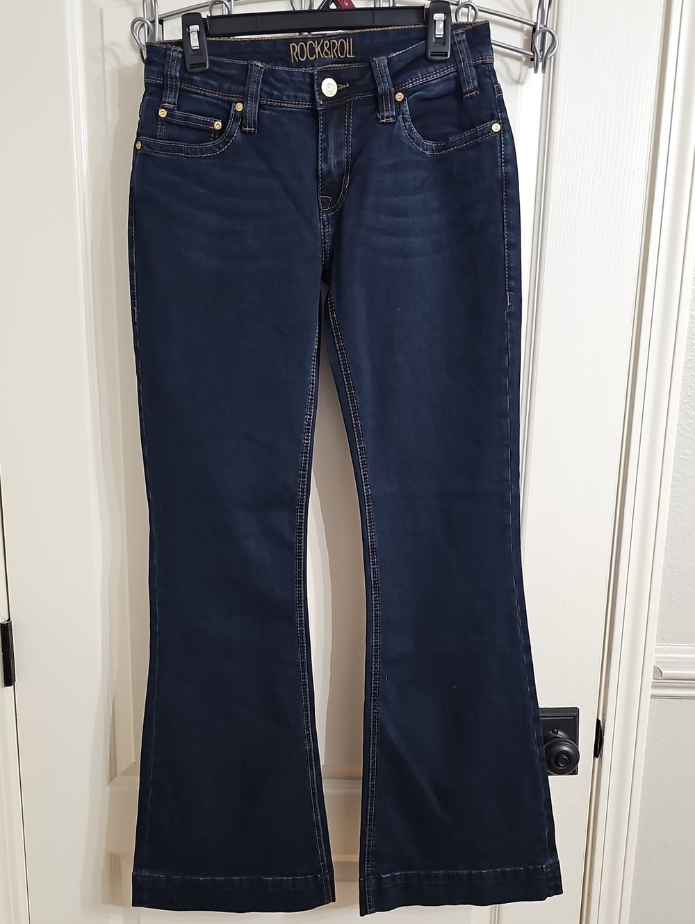 Rock & Roll Cowgirl Dark Navy Flare Jeans